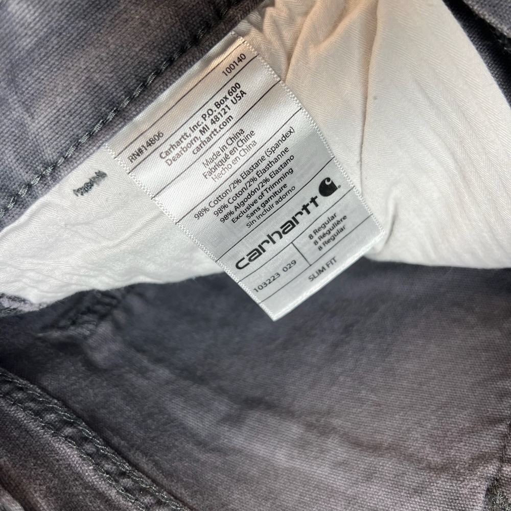 Carhartt Slim Straight Work Pants in Charcoal - Picture 6 of 10